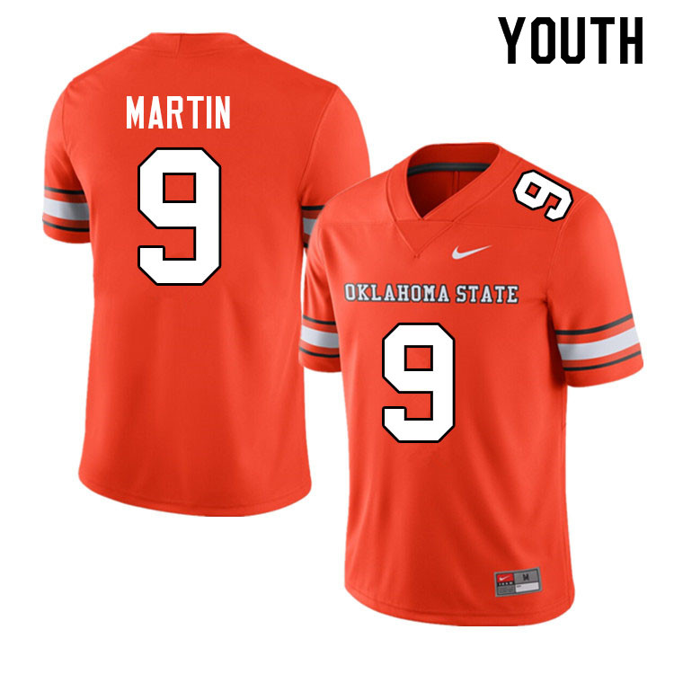 Youth #9 Brock Martin Oklahoma State Cowboys College Football Jerseys Sale-Alternate - Click Image to Close